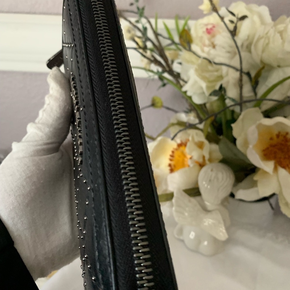 Michael Kors Studded Accordion Black Wallet - Picture 5 of 7